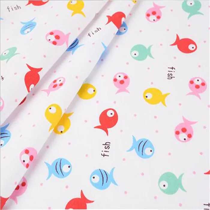 Twill 100% cotton digital printed fabric for kids bedding set , cartoon patterns calico cotton fabric wholesale