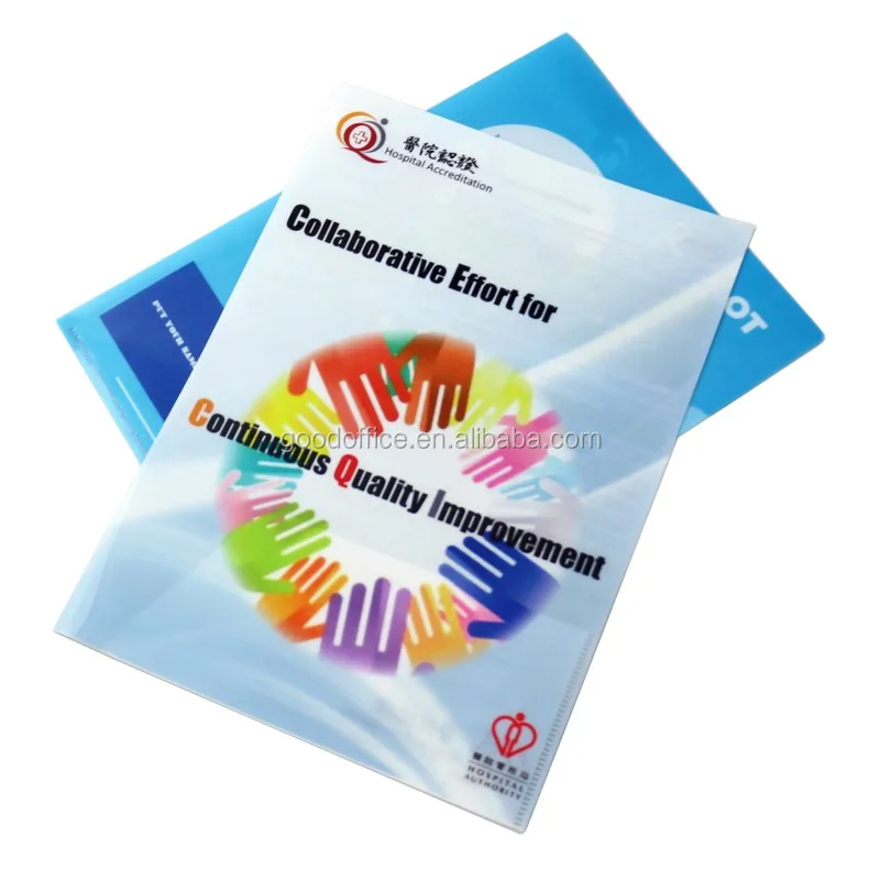 
office waterproof file folder,custom L-shaped advertising file folder 