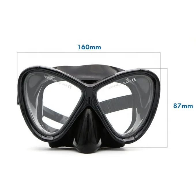 Силиконовая маска для дайвинга для взрослых, закаленное стекло, очки для подводной охоты и подводного плавания