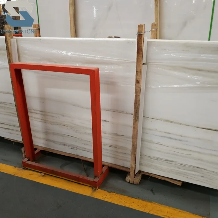 Chinese Royal white marble with gold vein slabs