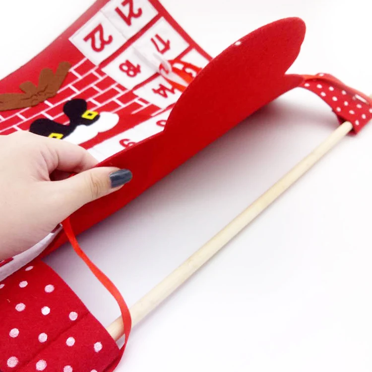 2020 santa countdown calendar luxury custom felt gift Christmas Advent Calendar