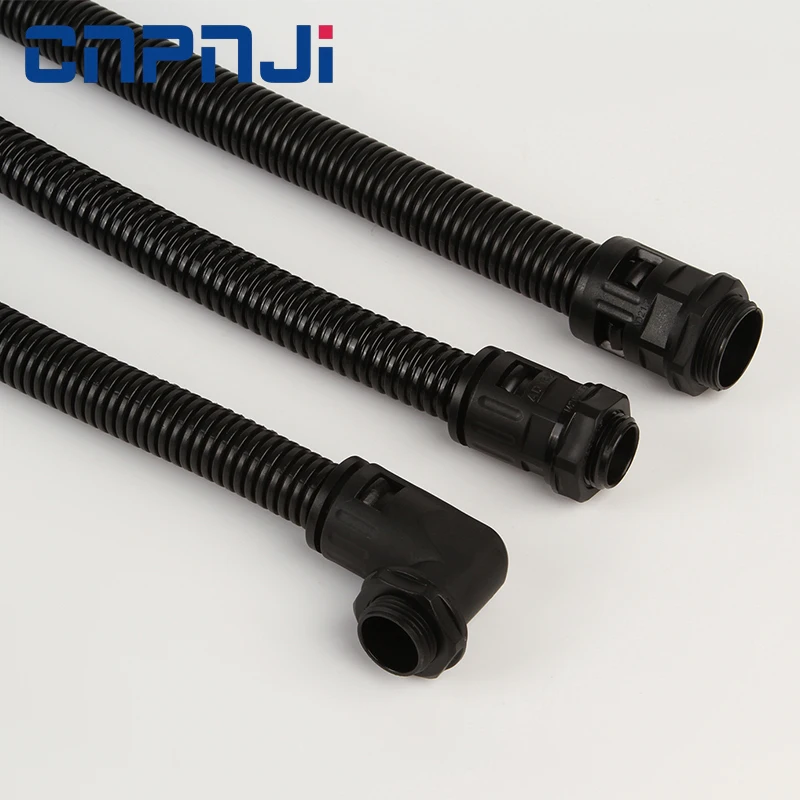Straight corrugated conduit fitting connector for electrical flexible nylon plastic cable hose AD15.8
