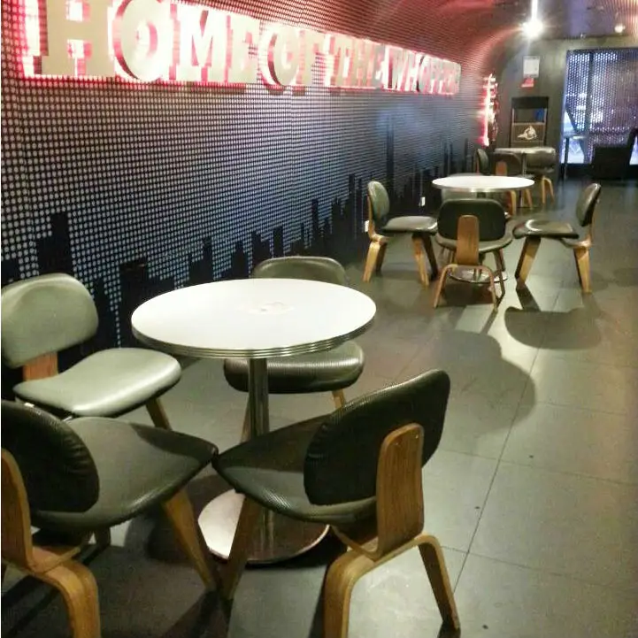 Burger King acrylic table & chairs white color marble table top