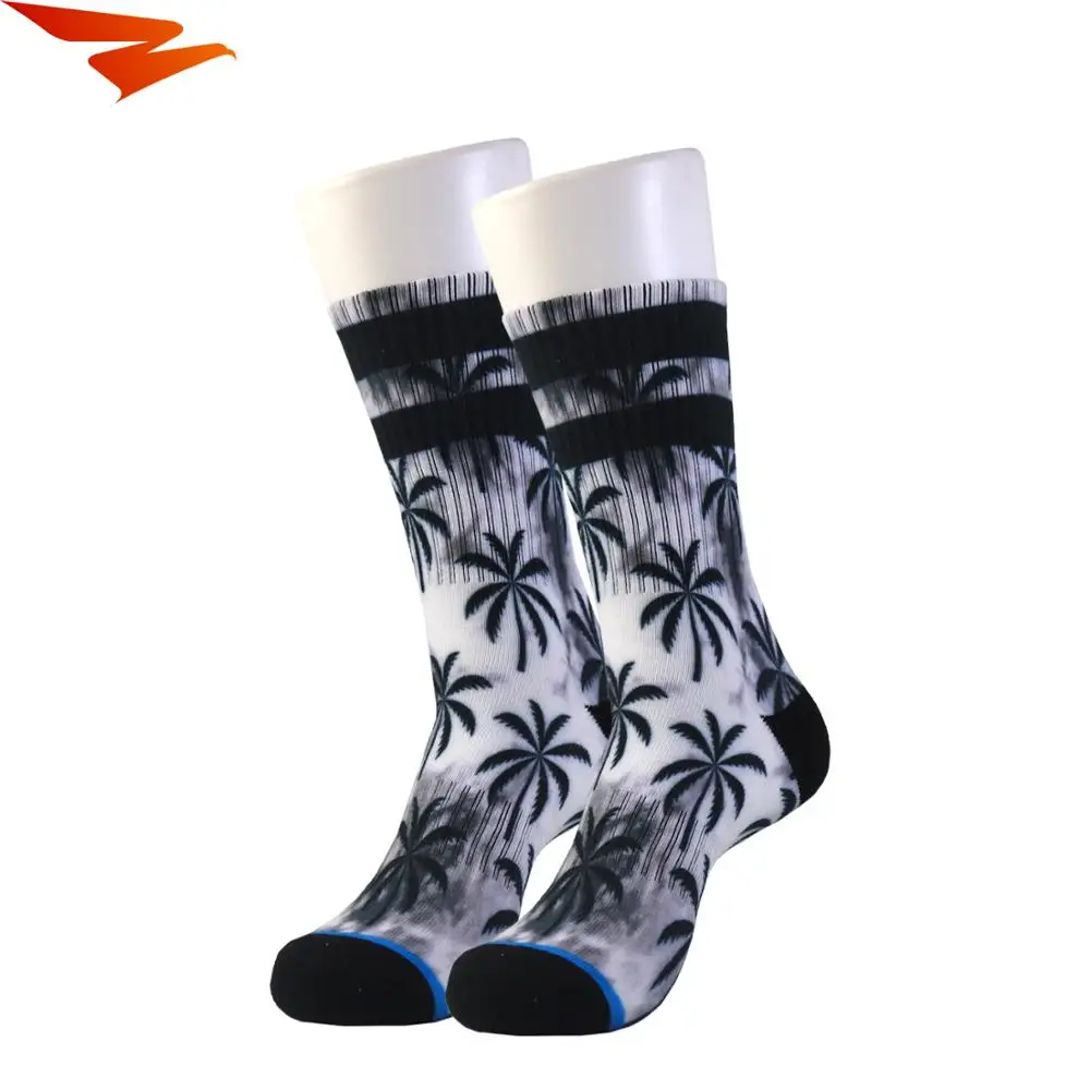 OEM service blank sublimation fashion printing socks