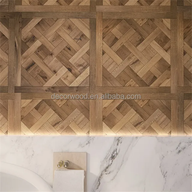 Versailles Patterns GuangZhou white oak parquet Engineered Hardwood Flooring
