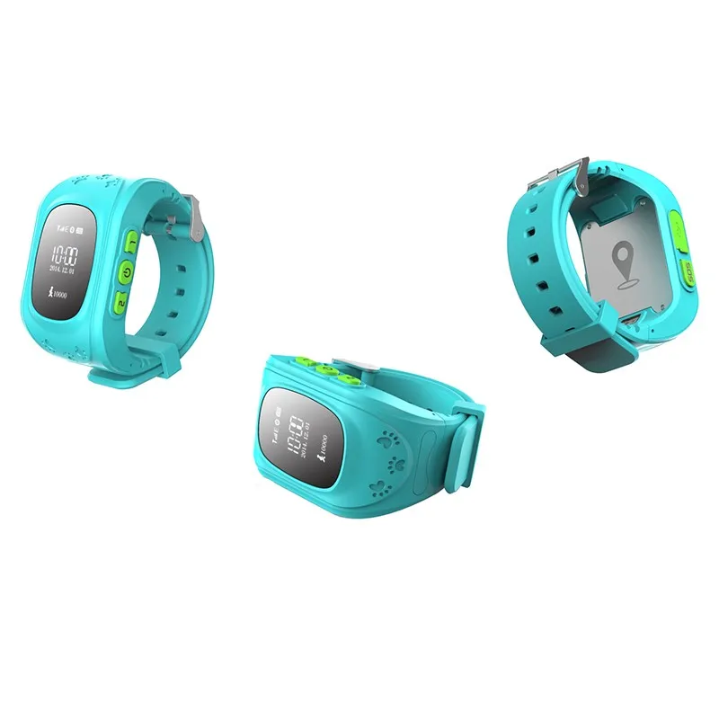 Анти-потерянный GPS Дети умные часы для детей безопасности трекер Q50