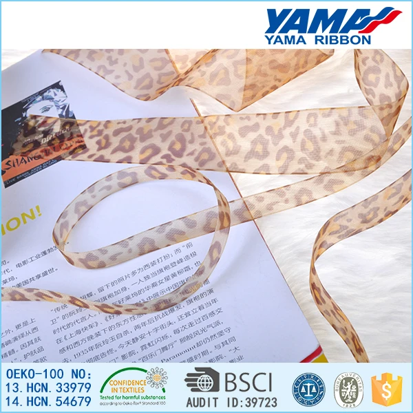 Высокое качество свадебные украшения шелковый печатных лента из органзы