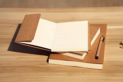 Brown Kraft Cover Sketchbook / Notebook With Blank White Paper 130 sheets