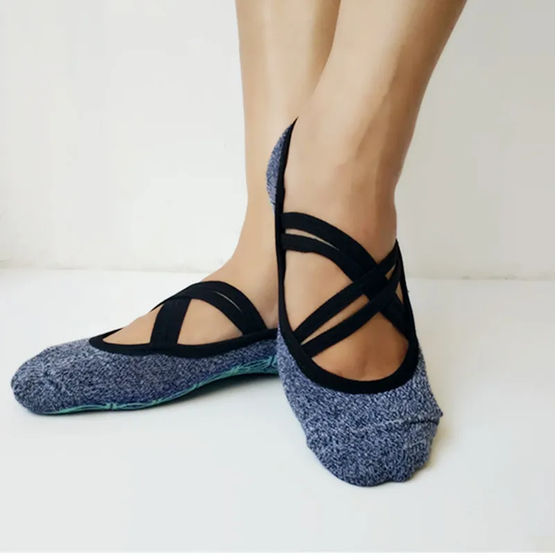 Высококачественные носки для йоги, Нескользящие Хлопковые женские осенние носки для йоги, пилатеса с захватами