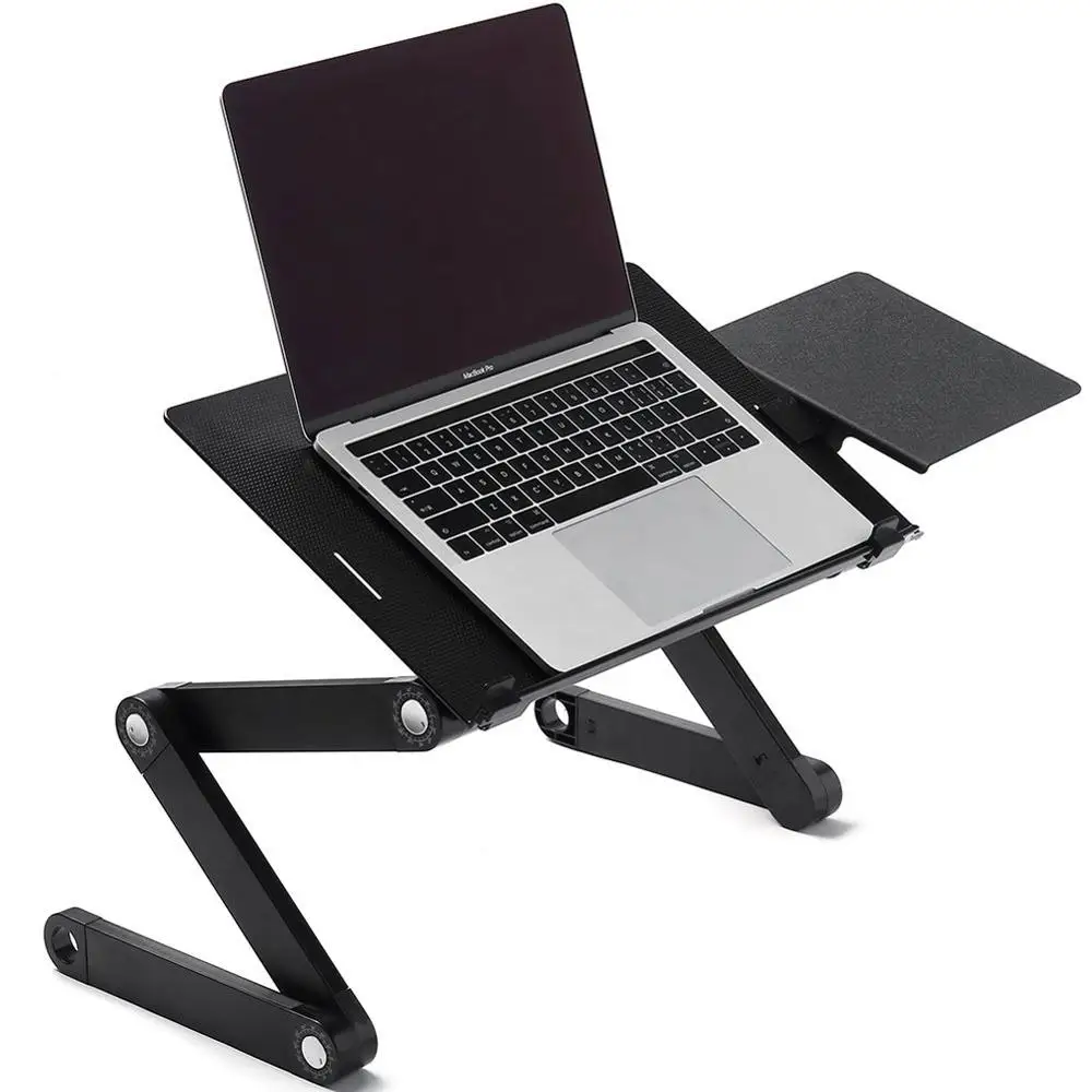 Portable Adjustable Laptop Table Sitting With 2 CPU Cooling Fans And Mouse Pad