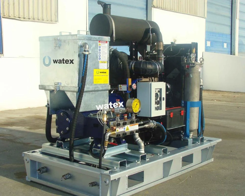 Watex high pressure washer cleaner water jet cleaner blasting jetting ultra unit for tank pipe tank pipe paint rust cleaning