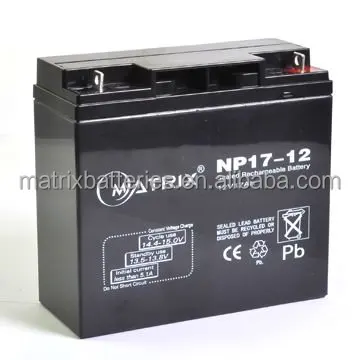 
12v 17ah Matrix brand battery mf rechargeable superior seal agm battery 