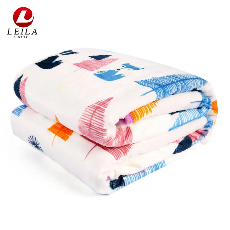 
cheap factory direct supply breathable mink children cartoon korean baby blanket 