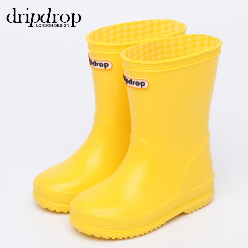 Dripdrop детские непромокаемые сапоги в форме сердца; Обувь для малышей и самых маленьких; Реальные фотографии; ПВХ; Наивные водонепроницаемый унисекс Молодежные сапоги для дождя