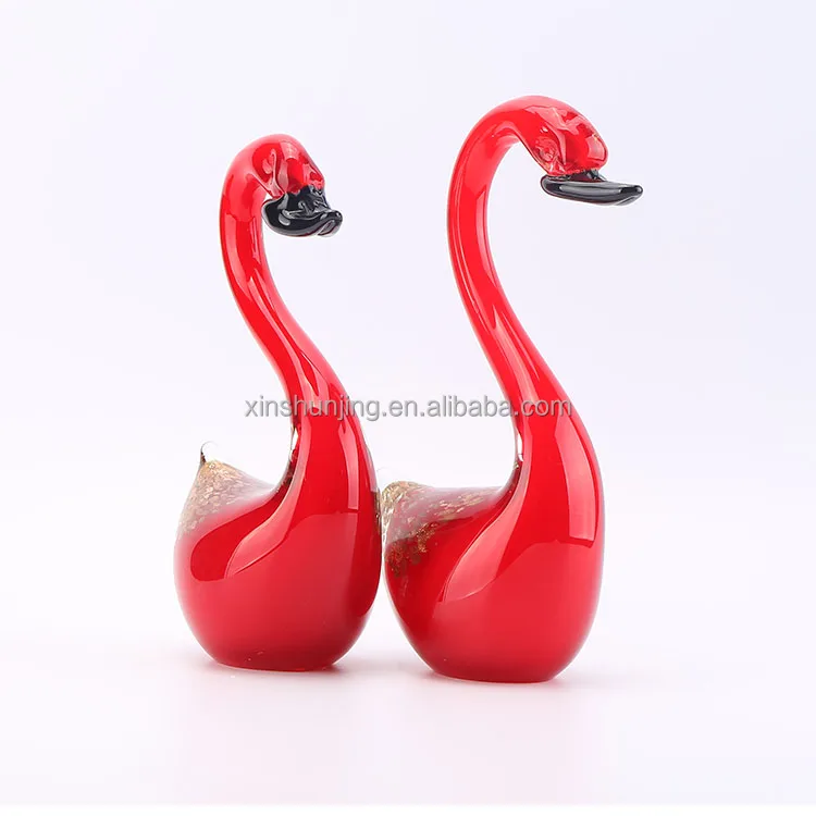 
Crystal glass swan home decoration blown glass fine figurine crystal gift for home decor 