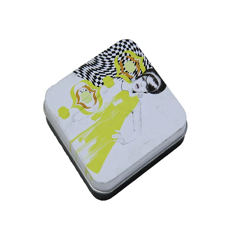 Factory Promotion wholesale custom print vintage nostalgic metal tin square tins boxes