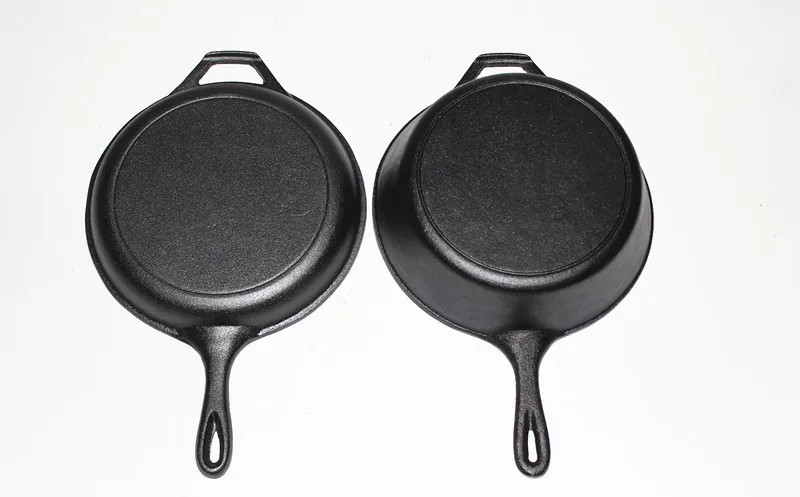 3.2-Quart Pre-Seasoned Cast Iron double Side frying pan