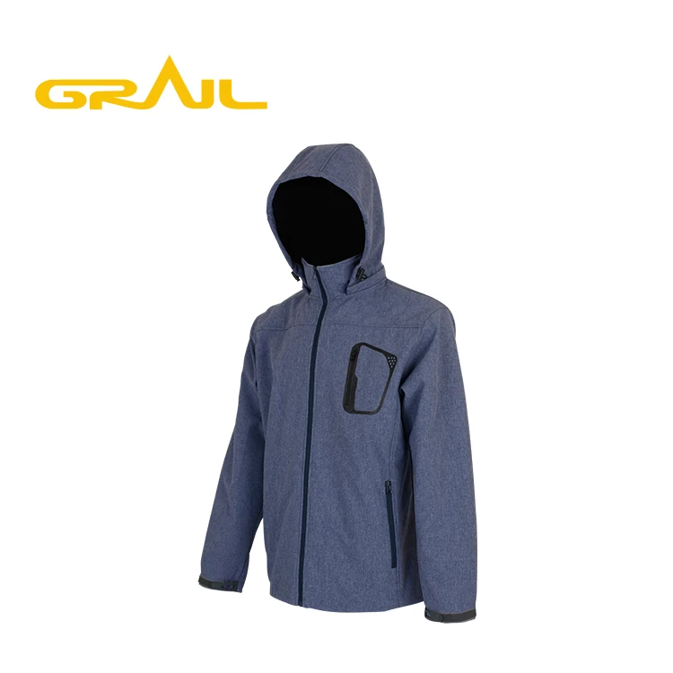 Made in China hooded summer outerwear custom logo wholesale softshell jacket men