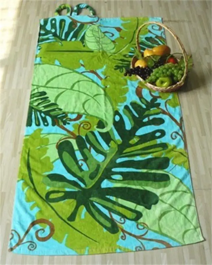 Promotion custom size cotton beach towel bag with logo printed