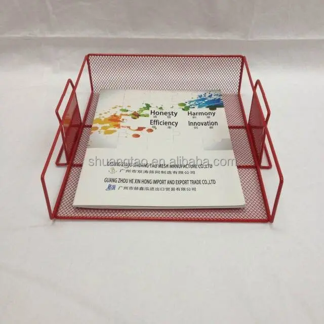  Торговая гарантия 4-этажная металлическая подставка сетчатый офисный стол записная книжка сетка держатель для документов