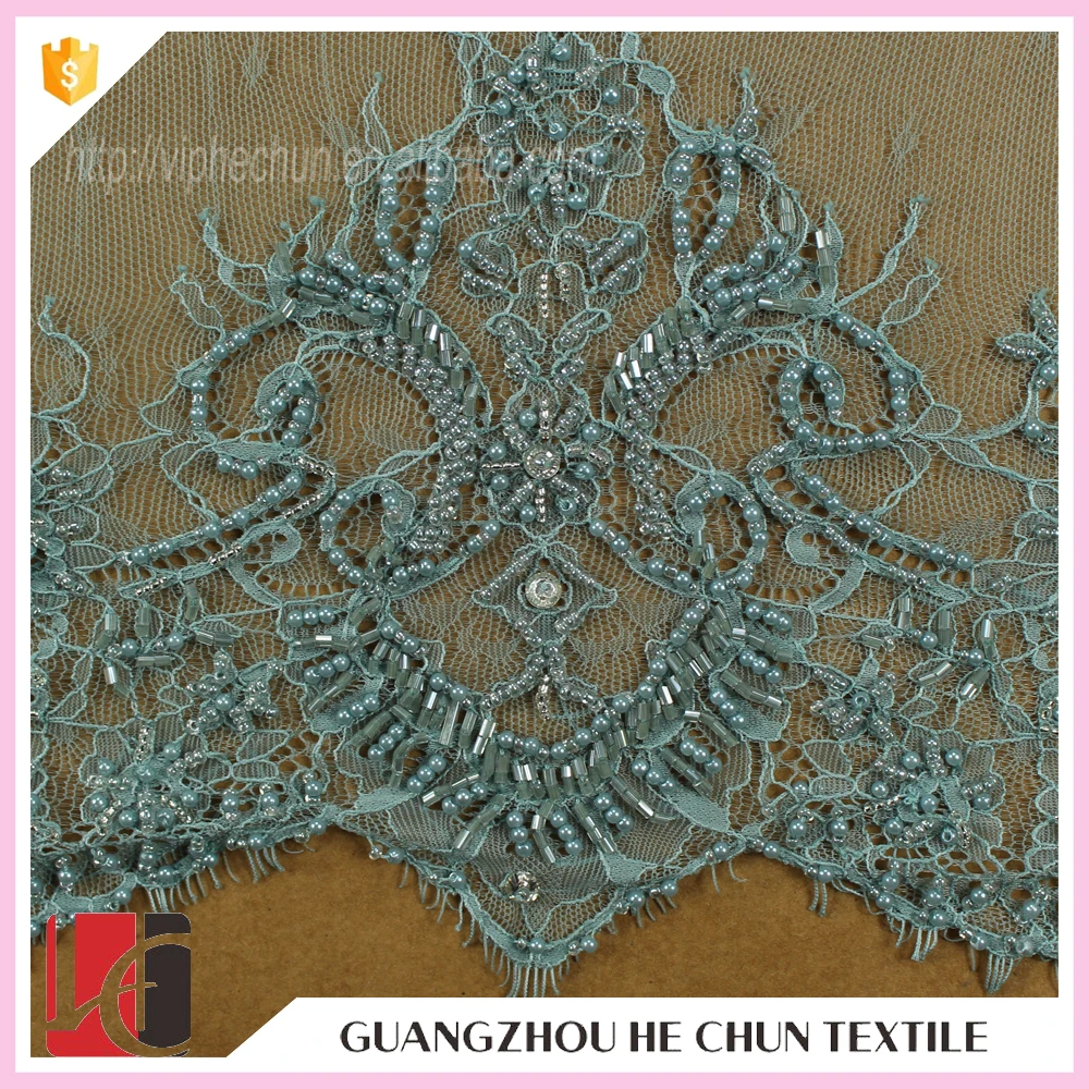 Wholesale popular eyelash lace fabric for lady