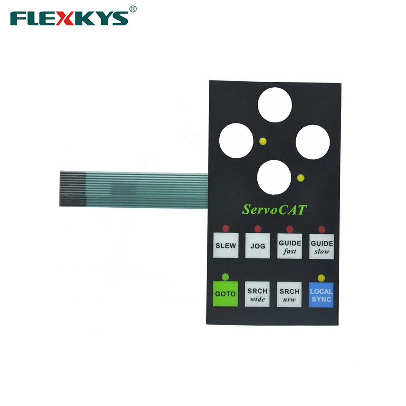 Китай пользовательские плоский клавиши металлический купол тактильные LED мембранный переключатель