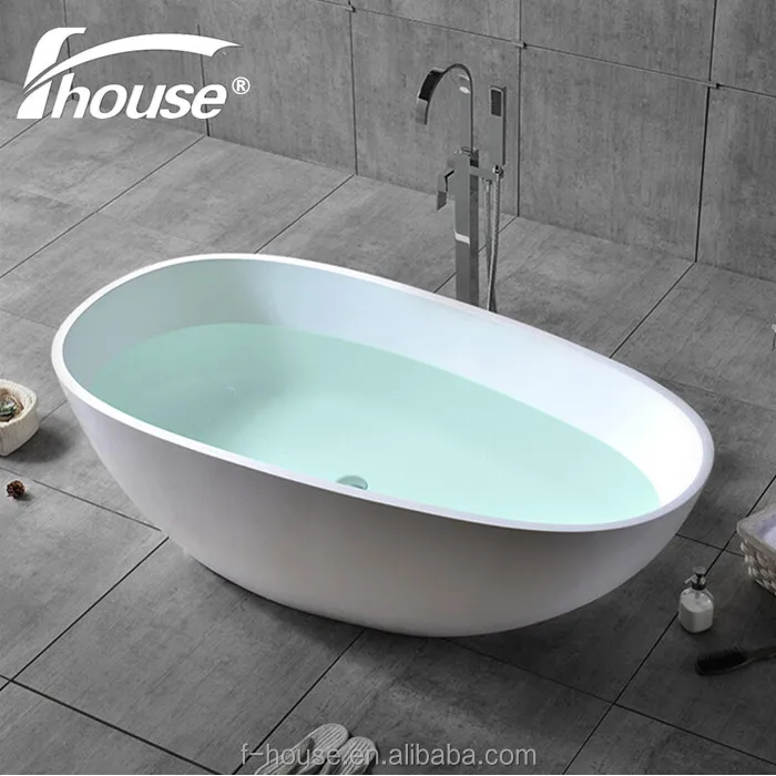 Stone Freestanding Bathtub Solid Surface Bathtub Artificial Stone Bathtub