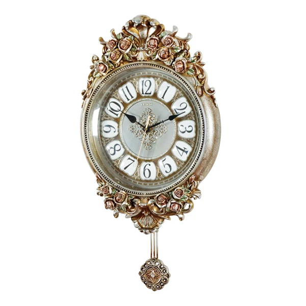 28 inch plastic antique  pendulum wall clock B8200