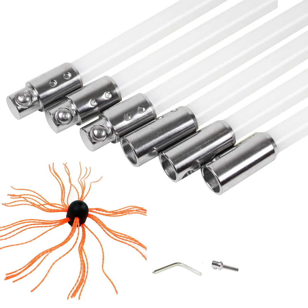 OEM patent quick snap connection long reached 6m to15m Drill driven Chimney Sweeping cleaning Brush kit