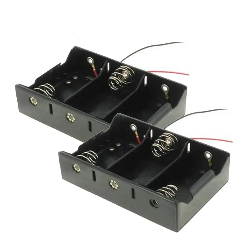 Gelsonlab HSPE-143  3 Slot D Cell Battery Holder With Two Wires