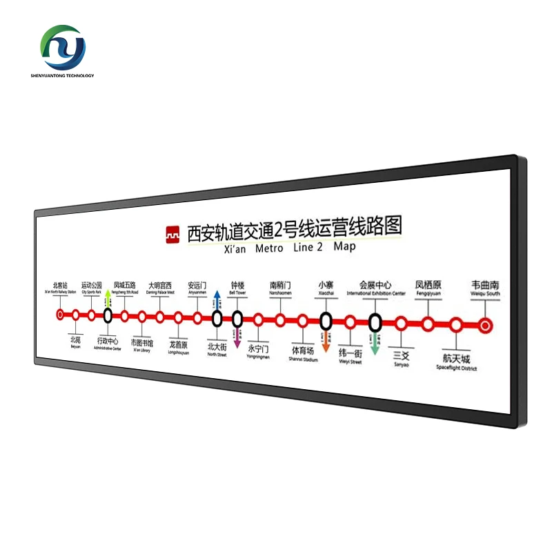 Top quality TN Mode pop advertising Stretched wall mount sunglasses displays cheap mobile lcd display wayfinding banner display