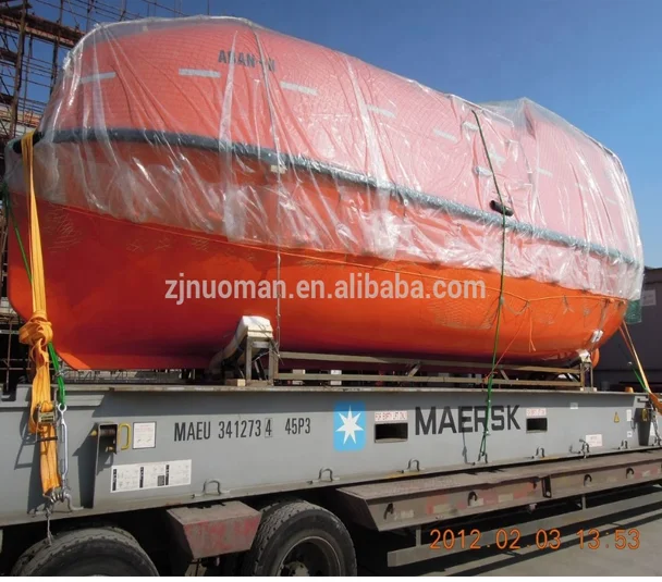 China Solas 6.5M length lifesaving lifeboat F.R.P Totally enclosed lifeboat freefall lifeboat