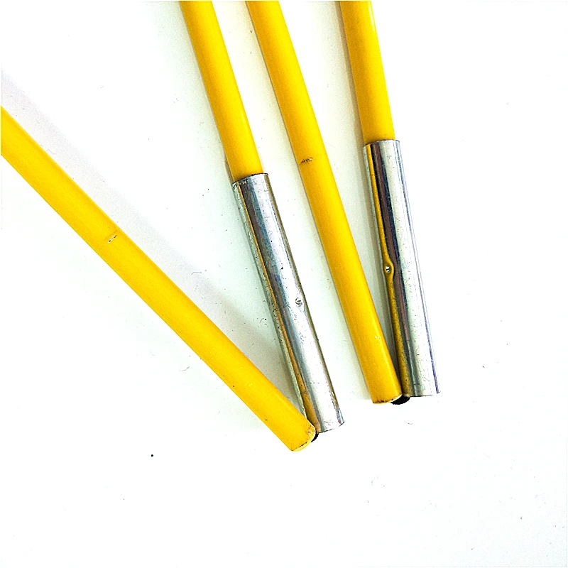 
Fiberglass tent pole with ferrule and rope 