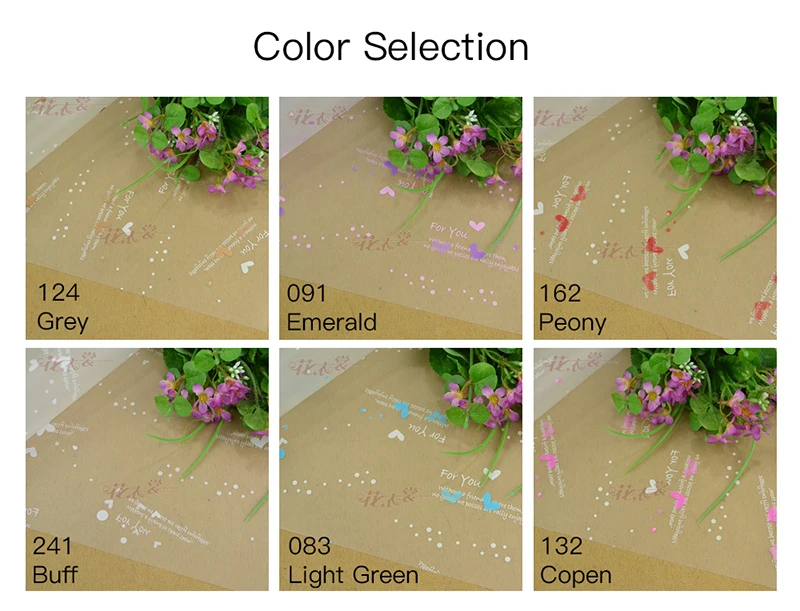 
factory wholesale fresh flower packing printed transparent wrapping paper roll 