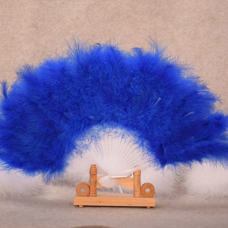 
Manufacturers stock Carnival Halloween party belly dance high quality big full thick ostrich feather hand fan 