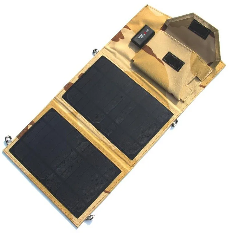 Foldable 7W USB Solar Charger Mono Solar Panel Charger For iPhone /Mobile Power Bank Battery portable solar charger 30000mah