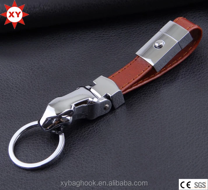 Factory wholesale high quality leather portable toy keychain