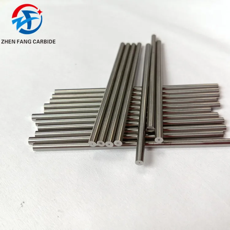 customized 50mm length one coolant hole solid tungsten carbide rod