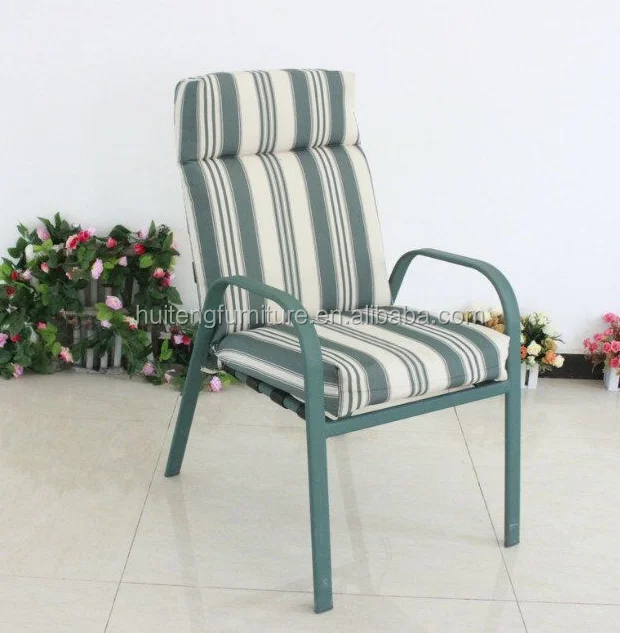 2022 High quality outdoor furniture New style cheapest modern Fabric  Metal leg outdoor Garden chairs Wholesale