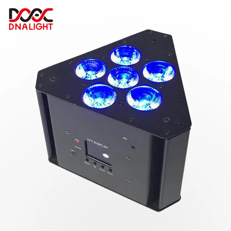 12*18W Wedge Tri Freedom Uplight Mini Led Par Light Stand Irc Remote Dmx Wifi Mobile Control Battery Powered 20 Hours