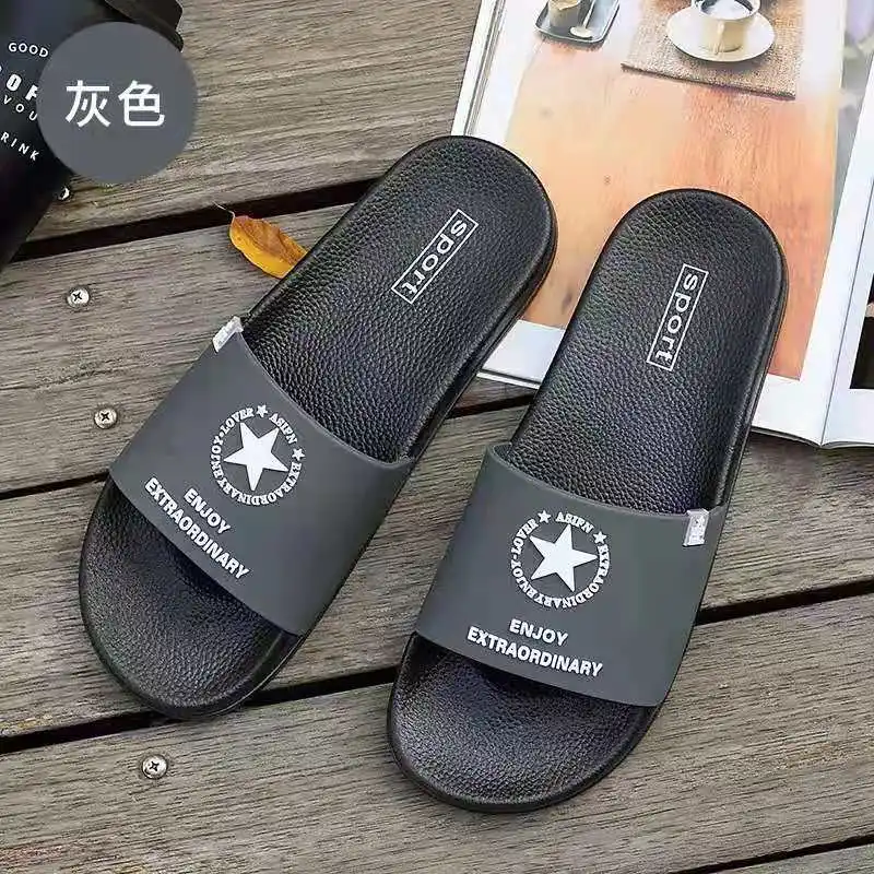 Custom Logo Slide Sandal Wholesale Chinese House Bathroom Home Indoor Eva Rubber Slipper For Men
