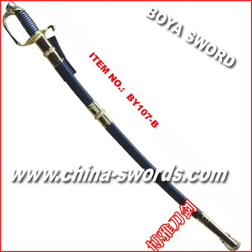 
Swords with black sheath Ceremonial sabre Metal practice sword BY107B 