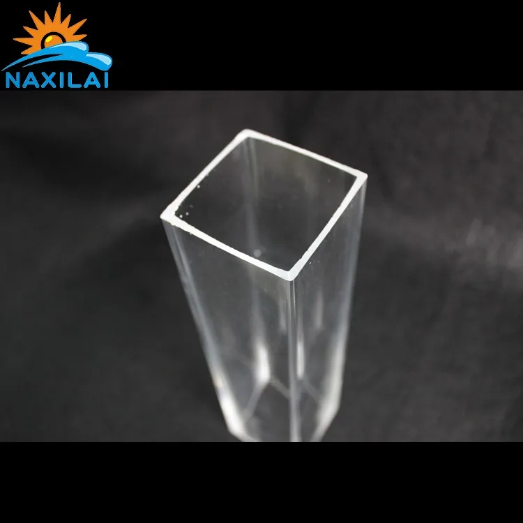 Naxilai Manufacture Transparent Extruded Acrylic Square Tube Cast Clear Solid AcrylicTube Acrylic Tube Clear Pmma Pipe