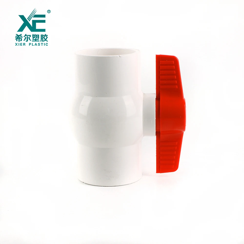 DIN STANDARD предлагает образец, 1 дюймовая красная ручка-бабочка, ПВХ компактный итальянский шаровой клапан