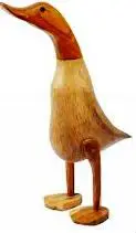 
WOOD BIRD ANIMAL STATUE 33 