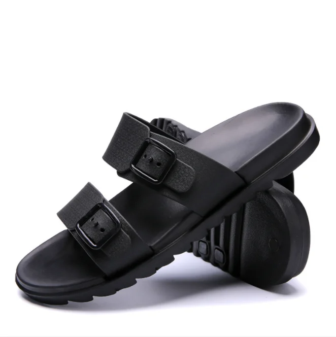 w882 summer man shoe black beach slipper