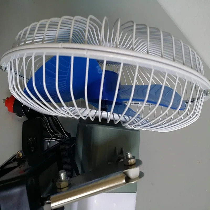 HF-8308 (5)DC 12V/24V автомобильный вентилятор, Осциллирующий портативный автомобильный вентилятор, 8 дюймов, мини автомобильный вентилятор с переключателем