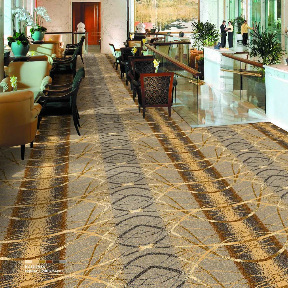 80% wool and 20% nylon Axminster blue COLOR  carpet for meeting room