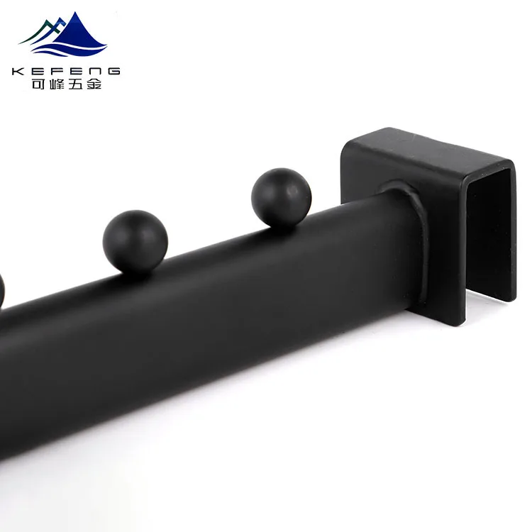 
square tube flat metal hanging bar hooks with beads 