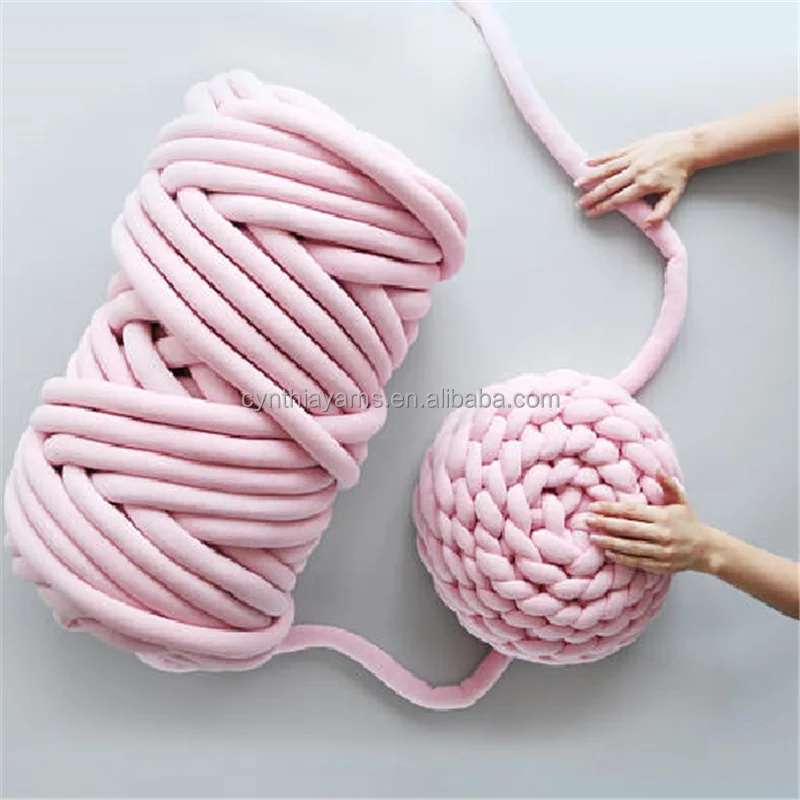 Giant Tube Yarn Arm Knitting Giant Yarn Nylon Cotton Hollow Tube Yarn For Hand Knitting